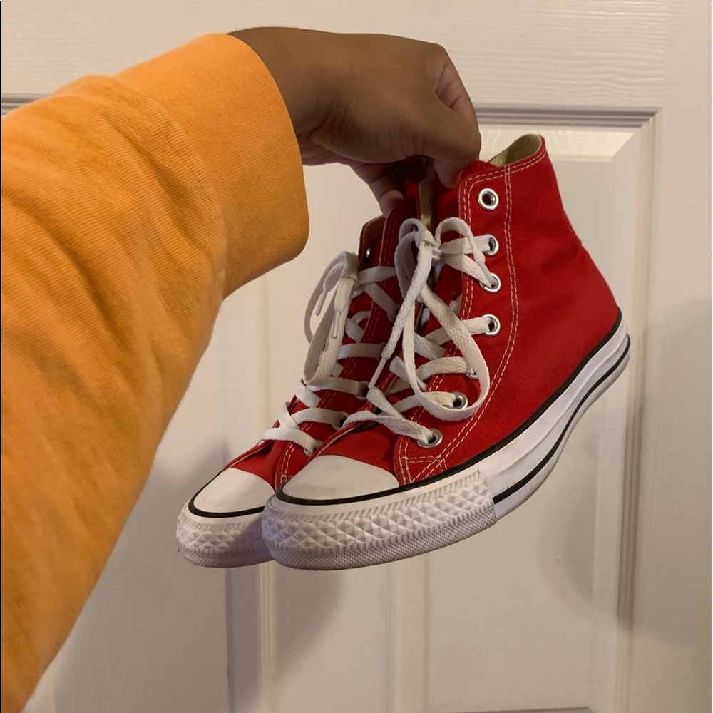Red High Top Converse